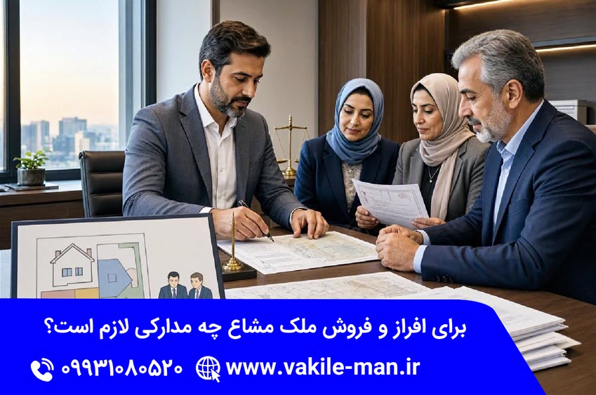 مدارک لازم برای افراز و فروش ملک مشاع | وکیل من